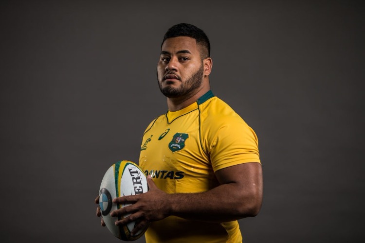 TANIELA TUPOU poses for a headshot during the Australian Wallabies Player Camp at the AIS in Canberra, Australia.