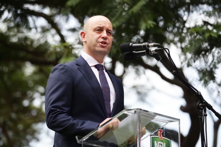 NRL CEO TODD GREENBERG speaks during the 2018 NRL season launch at First Fleet Park in Sydney, Australia. NRL CEO TODD GREENBERG speaks during the 2018 NRL season launch at First Fleet Park in Sydney, Australia.