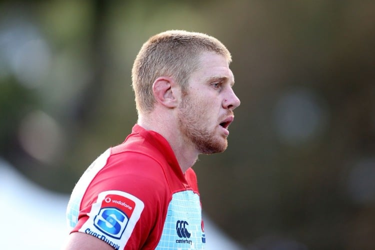 TOM STANIFORTH of the Waratahs looks on during the Super Rugby pre-season match between the Highlanders and the Waratahs in Queenstown,