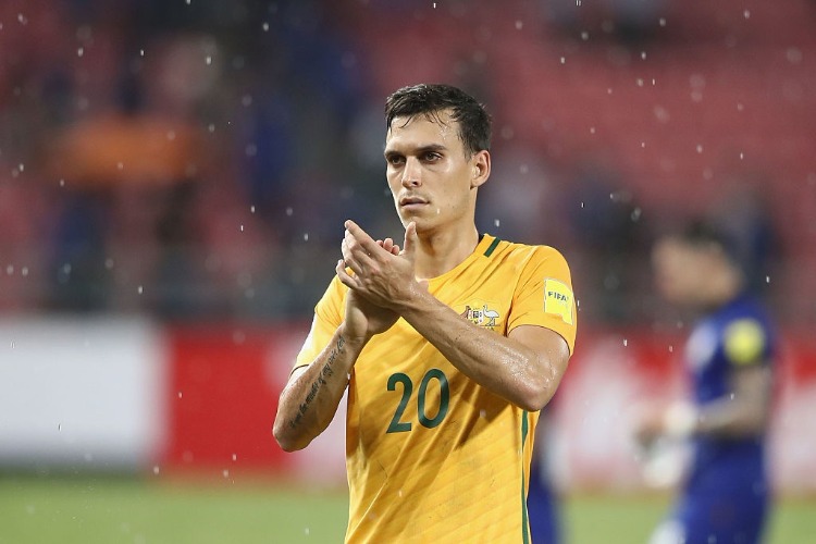 TRENT SAINSBURY of the Socceroos acknowledges the crowd after the 2018 FIFA World Cup Qualifier match between Thailand and the Australia Socceroos at Rajamangala National Stadium in Bangkok, Thailand.