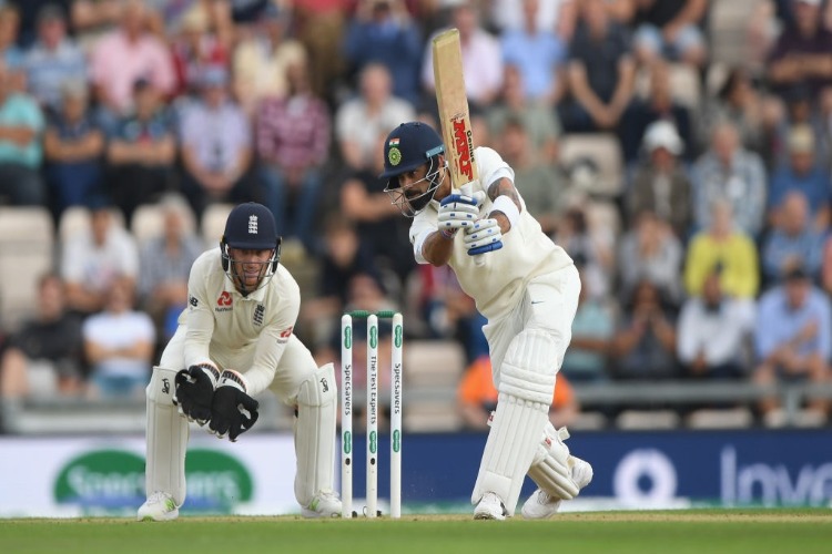 India batsman VIRAT KOHLI picks up some runs during the 4th Specsavers Test match between England and India in Southampton, England.