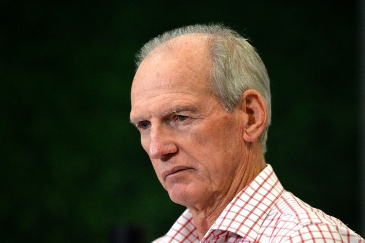 Coach WAYNE BENNETT of the Broncos answers questions at a press conference after the NRL match between the Brisbane Broncos and the Melbourne Storm at Suncorp Stadium in Brisbane, Australia. Coach WAYNE BENNETT of the Broncos answers questions at a press conference after the NRL match between the Brisbane Broncos and the Melbourne Storm at Suncorp Stadium in Brisbane, Australia.