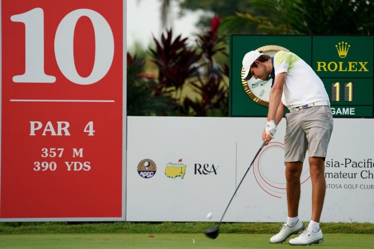 ZACH MURRAY of Australia in action during the Asia-Pacific Amateur Championship at Sentosa Golf Club in Singapore. ZACH MURRAY of Australia in action during the Asia-Pacific Amateur Championship at Sentosa Golf Club in Singapore.