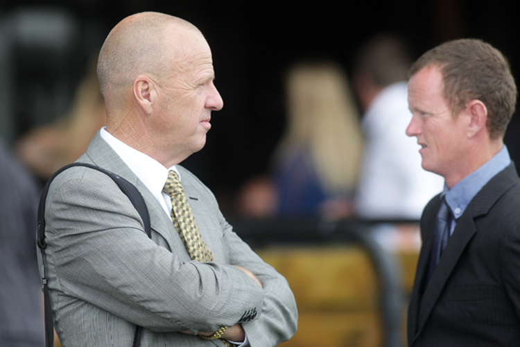 Bruce Wallace (left) with Allan Peard