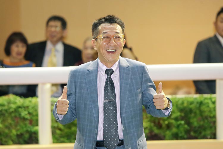 Me Tsui- delighted with his Happy Valley double.
