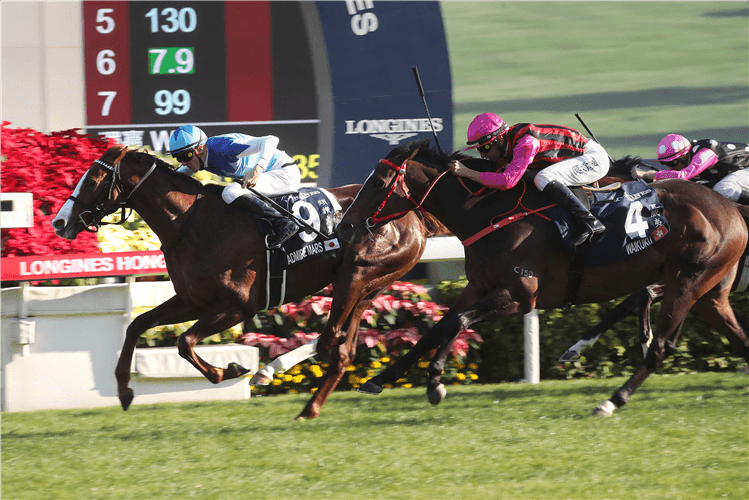 ADMIRE MARS winning the Longines Hong Kong Mile at Sha Tin in Hong Kong.