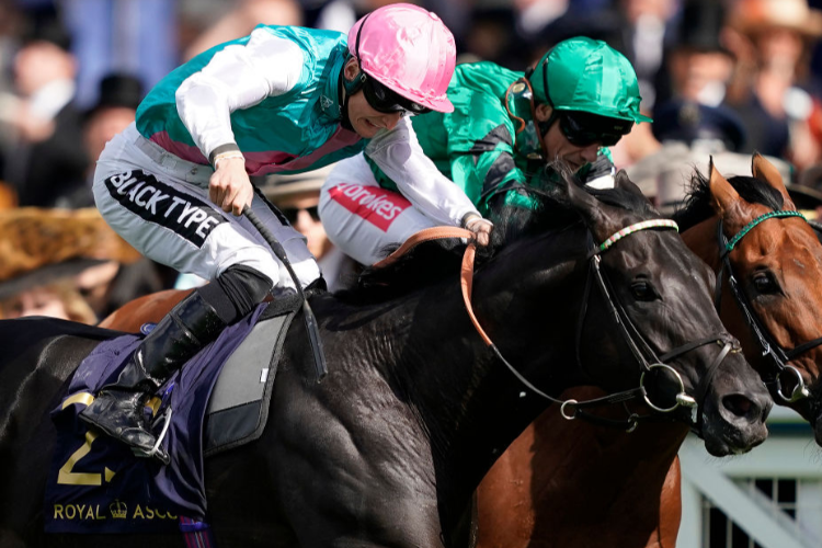 BIOMETRIC winning the Britannia Stakes (Heritage Handicap) (Str) on day three of Royal Ascot in Ascot, England.