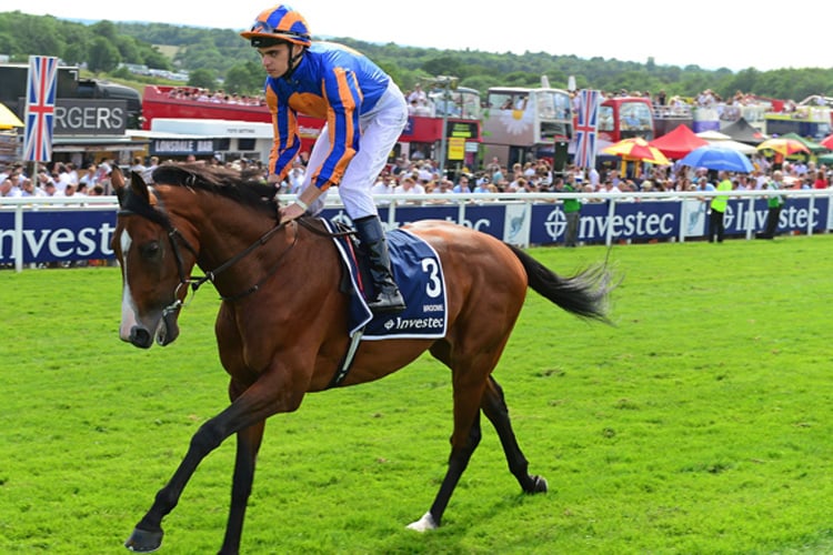 Broome running in the Investec Derby Stakes (Group 1)