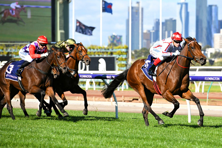 CHAILLOT winning the Anzac Day Stakes at Flemington in Melbourne, Australia.