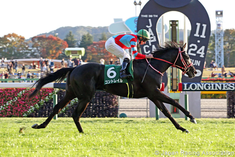 CONTRAIL winning the Nisai Stakes in Tokyo, Japan.