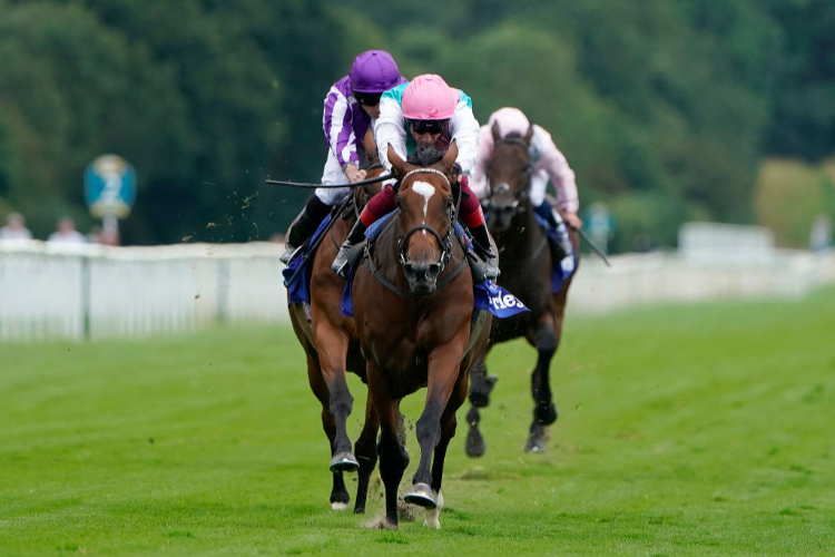 ENABLE winning the Darley Yorkshire Oaks (Fillies & Mares Group 1) in York, England.