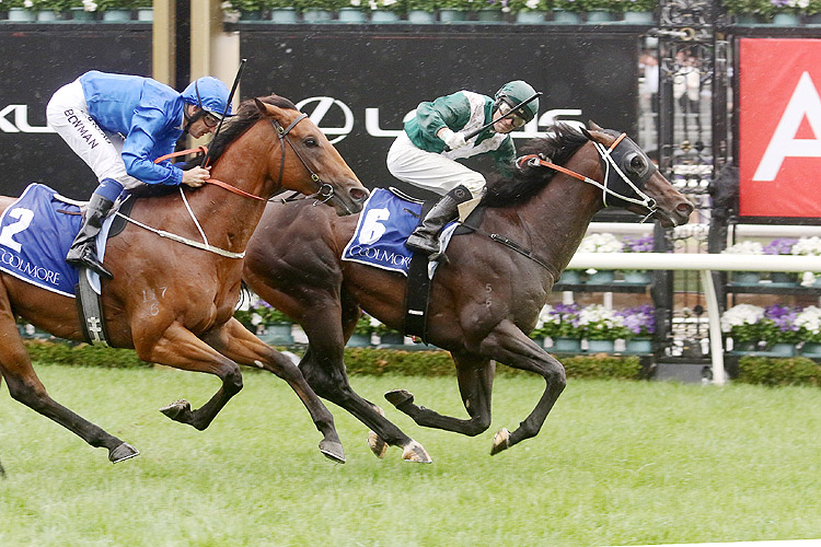 Exceedance winning the Coolmore Stud Stakes