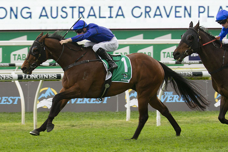 Happy Clapper winning the Yulong Australia Craven Plate