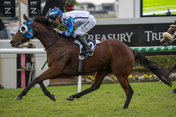 Kenedna winning the Bundaberg Rum P.J. O'Shea Stks