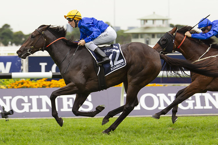 Kiamichi winning the Longines Golden Slipper Kiamichi winning the Longines Golden Slipper