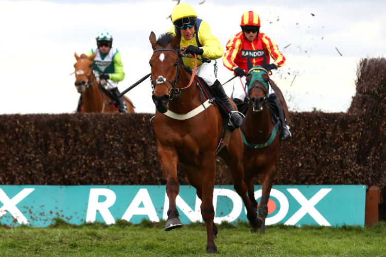 LOSTINTRANSLATION winning the Betway Mildmay Novices Chase (Grade 1) during Ladies Day at Aintree in Liverpool, England.