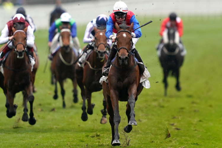 MEHDAAYIH winning the Arkle Finance Cheshire Oaks (Fillies' Listed) (For The Robert Sangster Memorial Cup) in Chester, England.