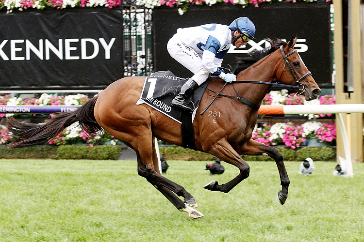 Miami Bound winning the Kennedy Oaks