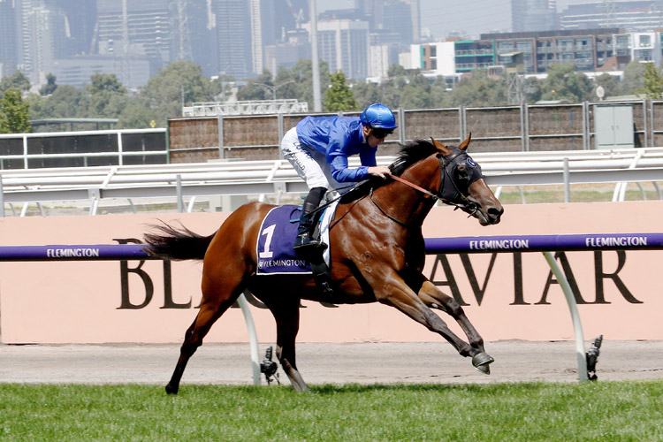 Microphone winning the Talindert Stakes