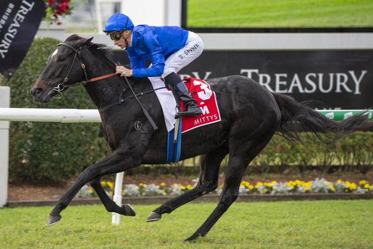 Multaja winning the Mittys Helen Coughlan Stakes