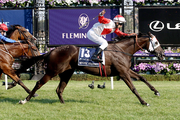Mystic Journey winning the All-Star Mile Mystic Journey winning the All-Star Mile
