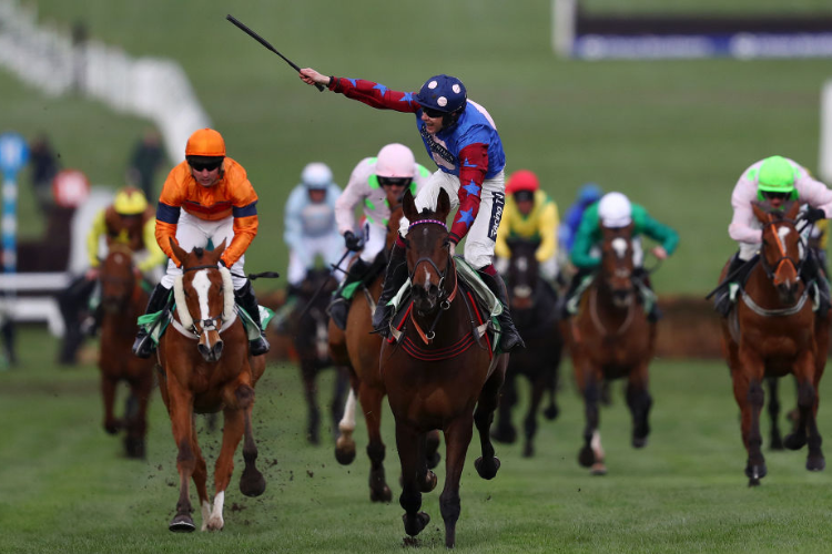 PAISLEY PARK winning the Sun Racing Stayers' Hurdle during St Patrick's Thursday in Cheltenham, England.