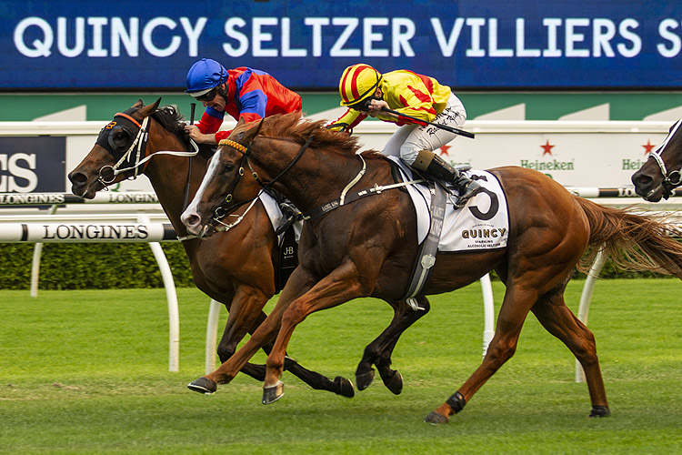 Quackerjack winning the Quincy Seltzer Villiers Stakes