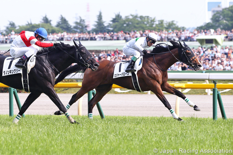 ROGER BAROWS winning the Tokyo Yushun (Japanese Derby) in Tokyo, Japan.