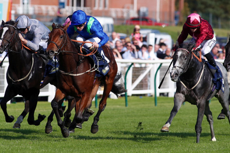 Rose Of Kildare winning the William Hill Firth Of Clyde Stakes (For the Ayrshire Agricultural Challenge Cup) (Fillies' Group 3)