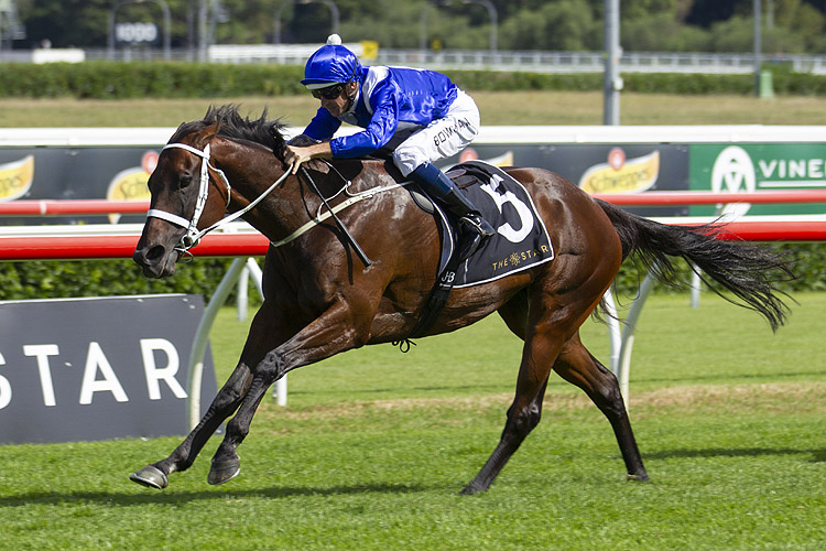 Winx winning the Apollo Stakes