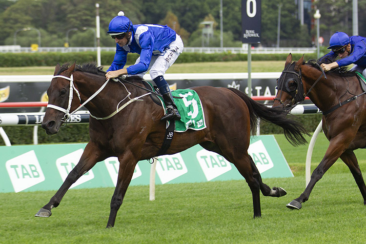 Winx winning the Tab Chipping Norton Stakes