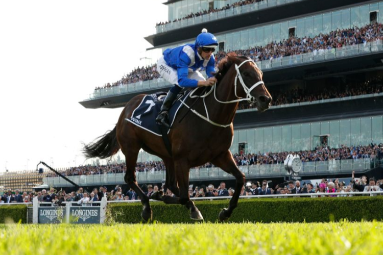 WINX winning the Longines Queen Elizabeth Stakes