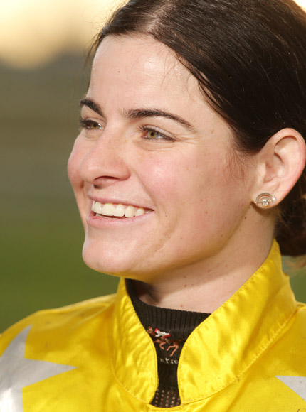 Alysha Collett is all smiles after her win aboard Poker Face at Ruakaka