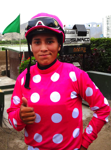 Peruvian jockey Laura Salcedo