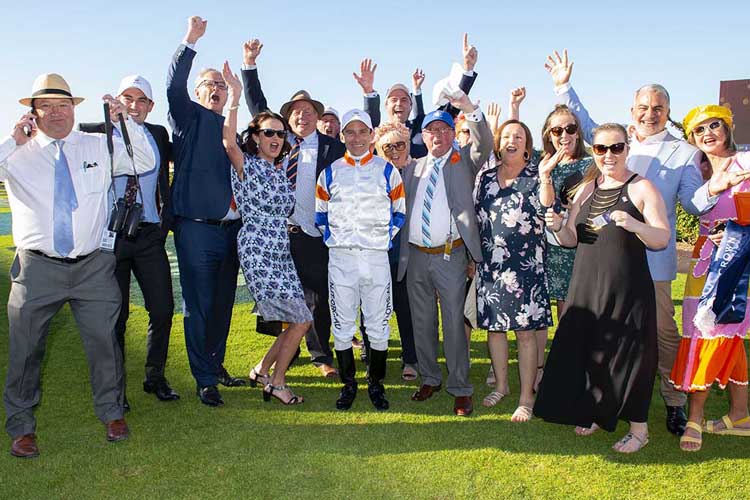 Jockey Luke Currie and Hey Doc's connections