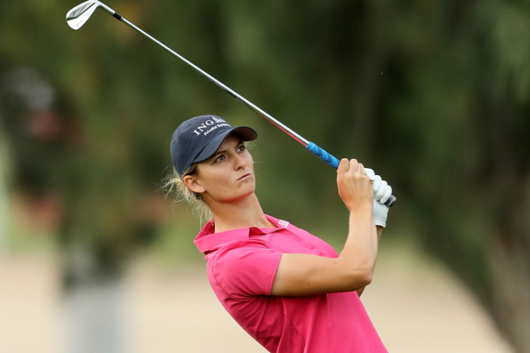 ANNE VAN DAM of The Netherlands plays her second shot on the par 4, first hole during the final round of the 2017 Dubai Ladies Classic on the Majlis Course at The Emirates Golf Club, in Dubai, United Arab Emirates. ANNE VAN DAM of The Netherlands plays her second shot on the par 4, first hole during the final round of the 2017 Dubai Ladies Classic on the Majlis Course at The Emirates Golf Club, in Dubai, United Arab Emirates.