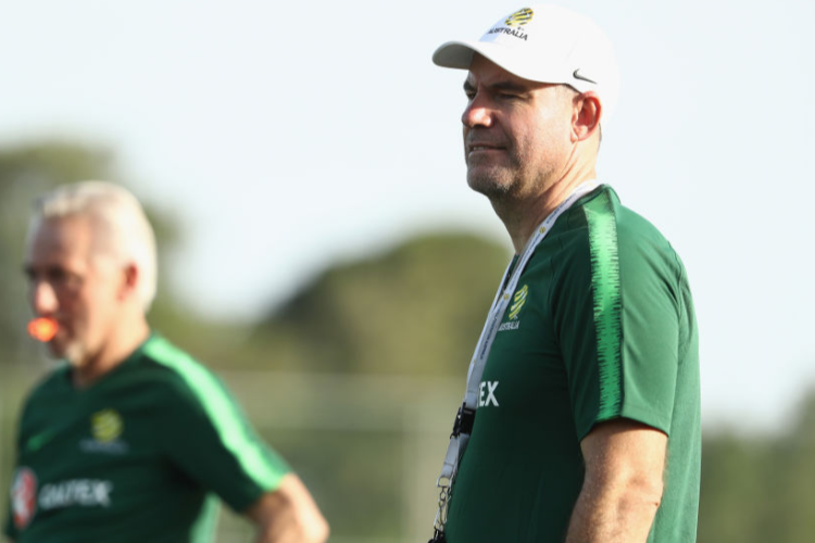 Australian assistant coach ANTE MILICIC looks on during the Australian Socceroos Training Session at the Gloria Football Club in Antalya, Turkey.