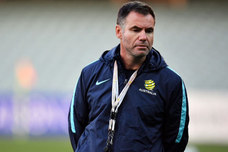 ANTE MILICIC, assistant coach of Australia looks on during the Australian Socceroos training session at the Adelaide Oval in Adelaide, Australia.