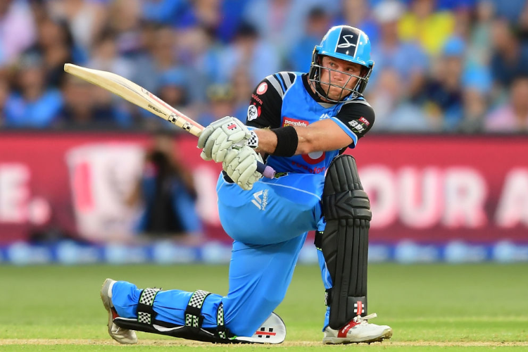 COLIN INGRAM of the Adelaide Strikers bats during the Big Bash league match between the Adelaide Strikers and the Melbourne Stars in Adelaide, Australia.
