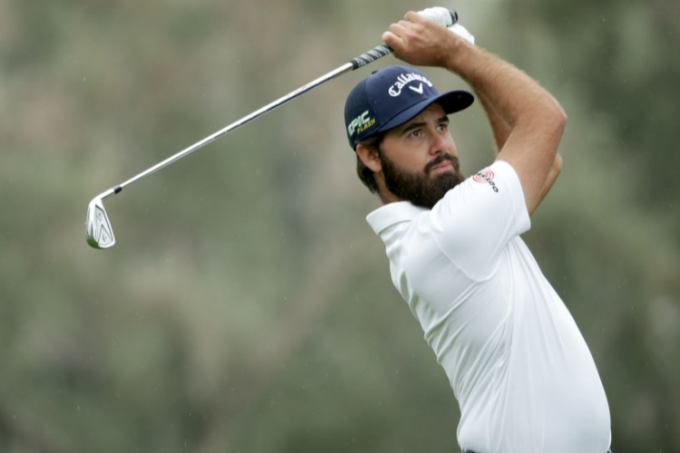 CURTIS LUCK of Australia plays a shot on the 12th hole during the first round of the Desert Classic at La Quinta Country Club in La Quinta, California. CURTIS LUCK of Australia plays a shot on the 12th hole during the first round of the Desert Classic at La Quinta Country Club in La Quinta, California.