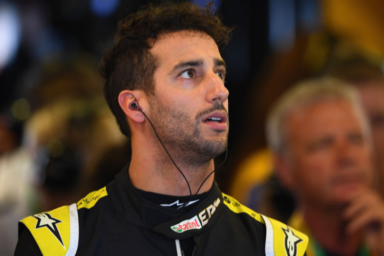 DANIEL RICCIARDO of Australia and Renault Sport F1 looks on in the garage during practice for the F1 Grand Prix of Australia at Melbourne Grand Prix Circuit in Melbourne, Australia.