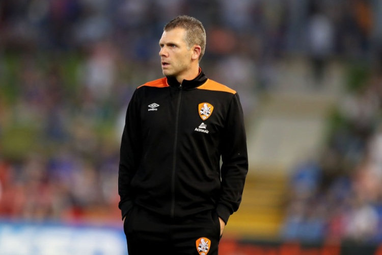 DARREN DAVIES coach of the Brisbane Roar during the A-League match between the Newcastle Jets and the Brisbane Roar at McDonald Jones Stadium on in Newcastle, Australia. DARREN DAVIES coach of the Brisbane Roar during the A-League match between the Newcastle Jets and the Brisbane Roar at McDonald Jones Stadium on in Newcastle, Australia.