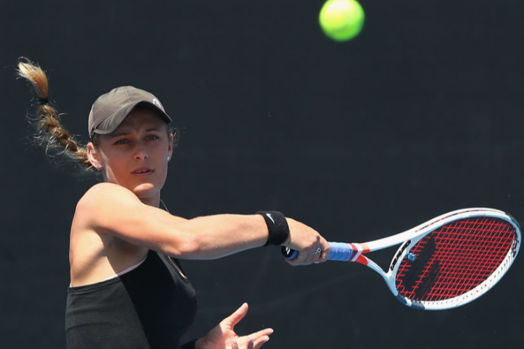 KAYLAH MCPHEE of Australia hits a forehand in her match against Kathinka von Deichmann of Liechtenstein during day two of Qualifying for the 2019 Australian Open at Melbourne Park in Melbourne, Australia. KAYLAH MCPHEE of Australia hits a forehand in her match against Kathinka von Deichmann of Liechtenstein during day two of Qualifying for the 2019 Australian Open at Melbourne Park in Melbourne, Australia.
