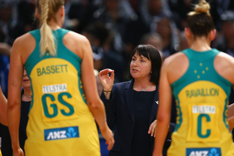 Australia coach LISA ALEXANDER gives her players instructions during the Netball World Cup Gold Medal match between Australia and New Zealand at Allphones Arena in Sydney, Australia.