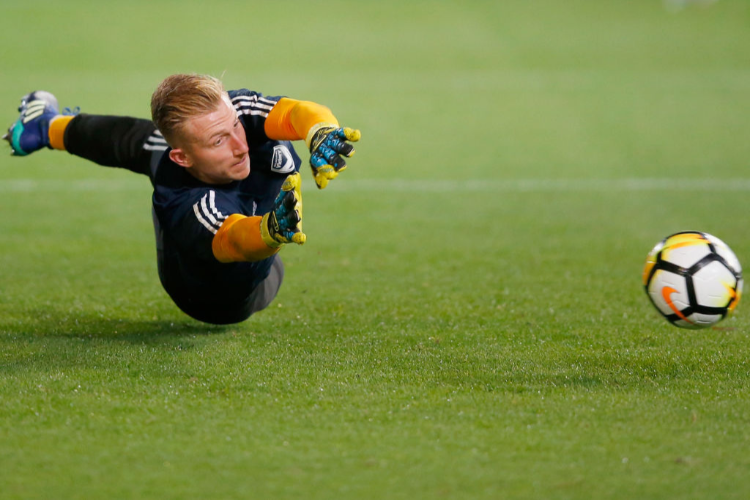 MATT ACTON of the Victory warms up before the AFC Champions League match between Melbourne Victory and Shanghai SIPG at AAMI Park in Melbourne, Australia.