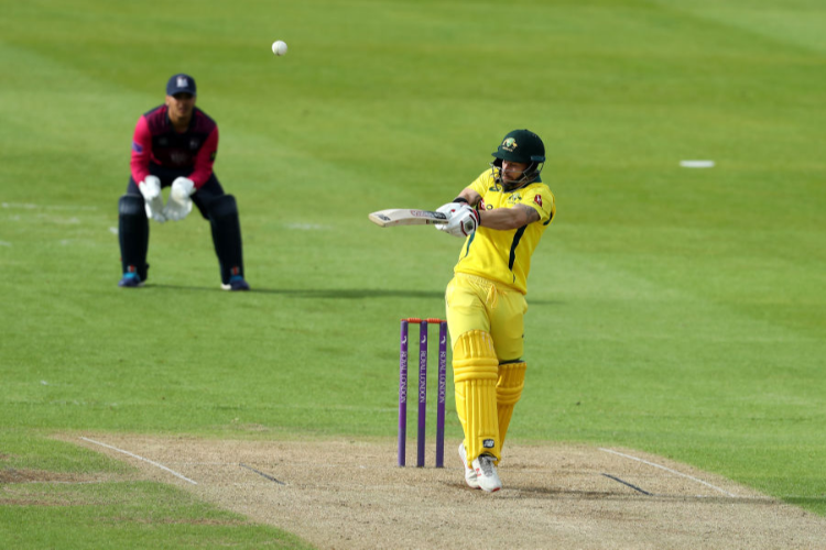 MATTHEW WADE of Australia A pulls the ball to the boundary during the Tour Match between Northamptonshire and Australia A at The County Ground in Northampton, England.