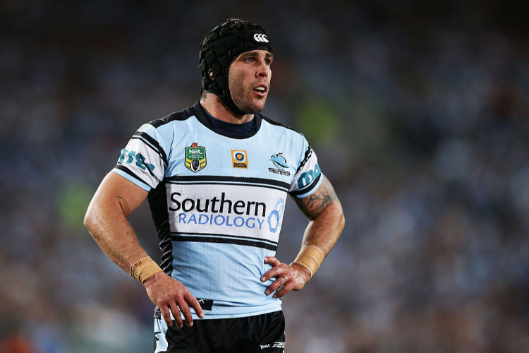 MICHAEL ENNIS of the Sharks looks on during the NRL Grand Final match between the Cronulla Sharks and the Melbourne Storm at ANZ Stadium in Sydney, Australia. MICHAEL ENNIS of the Sharks looks on during the NRL Grand Final match between the Cronulla Sharks and the Melbourne Storm at ANZ Stadium in Sydney, Australia.