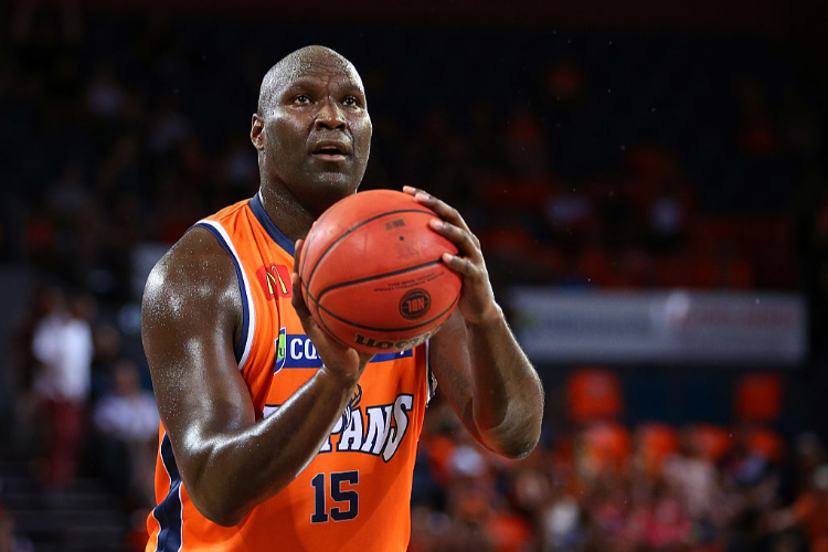 NATE JAWAI of the Taipans shoots during the NBL match between the Cairns Taipans and Melbourne United at Cairns Convention Centre in Cairns, Australia.