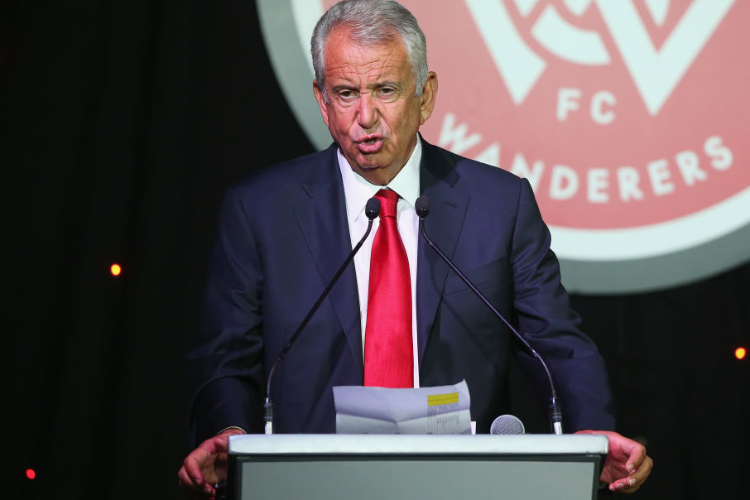 Wanderers Chairman PAUL LEDERER addresses guests during the Wanderers Medal 2018 in Sydney, Australia. Wanderers Chairman PAUL LEDERER addresses guests during the Wanderers Medal 2018 in Sydney, Australia.