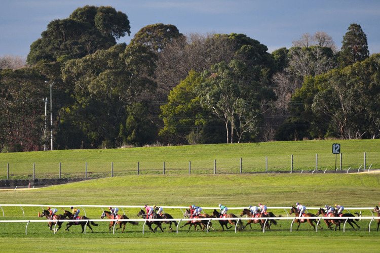 General view of runners at Sandown Lakeside in Melbourne, Australia.